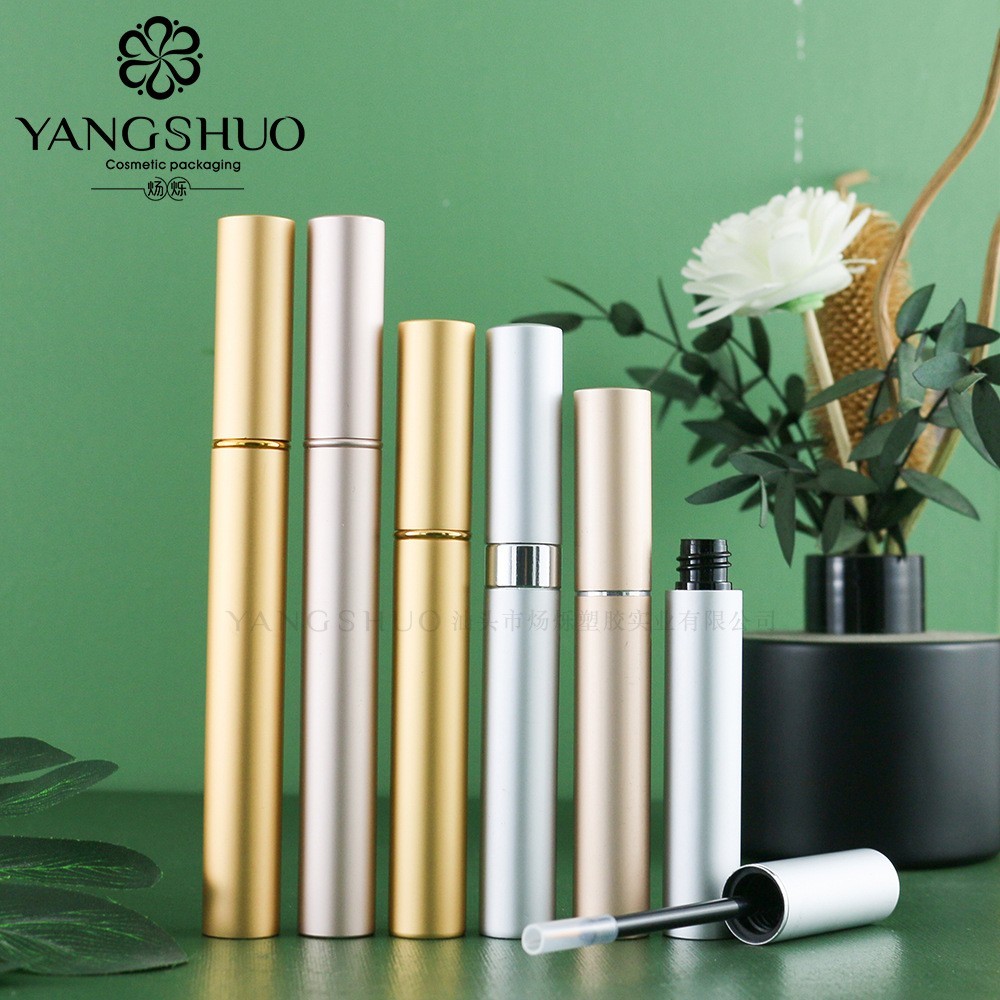 圆形铝管睫毛膏增长液空管铝制眼线液管VE胶水空瓶4ml唇彩管包材