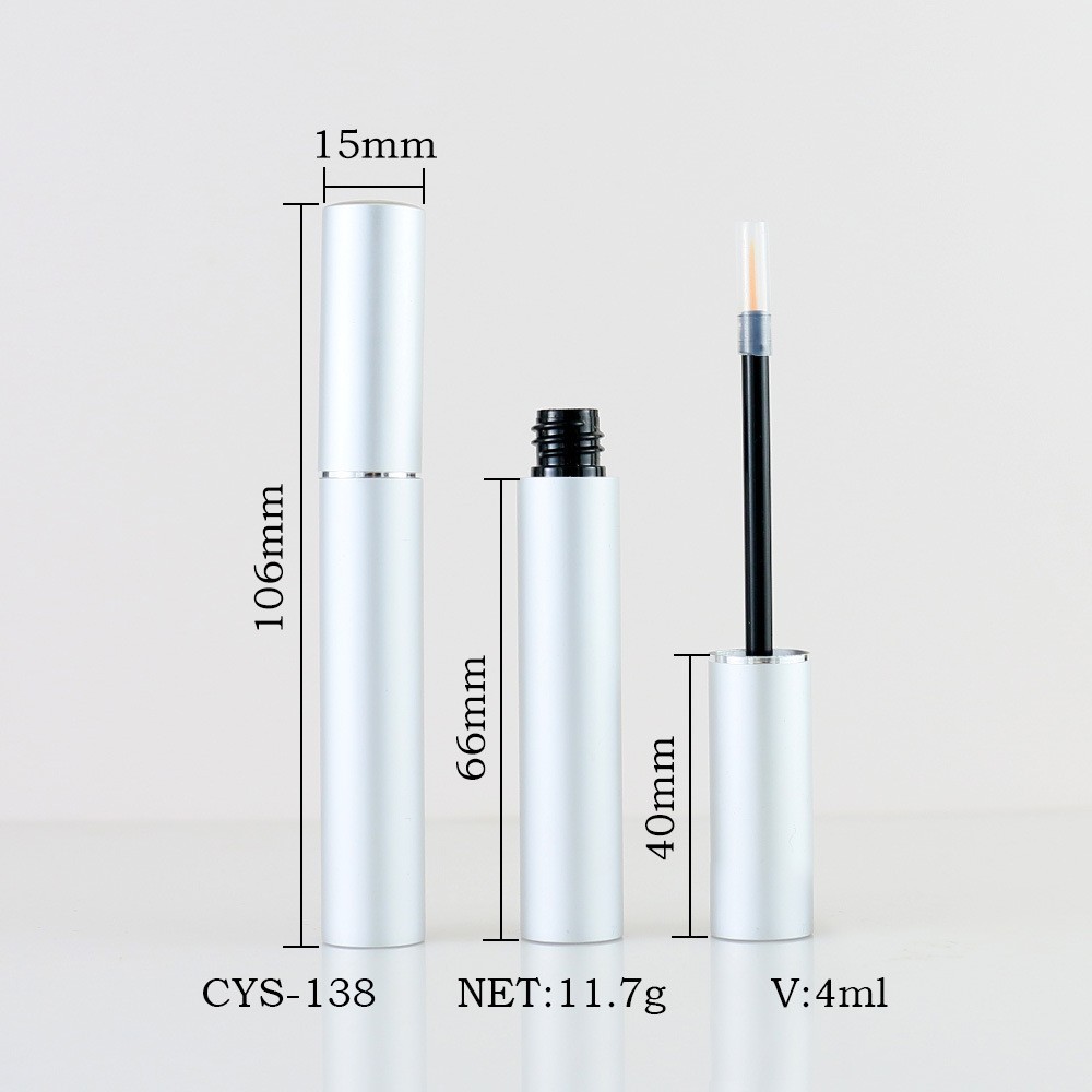 圆形铝管睫毛膏增长液空管铝制眼线液管VE胶水空瓶4ml唇彩管包材图3