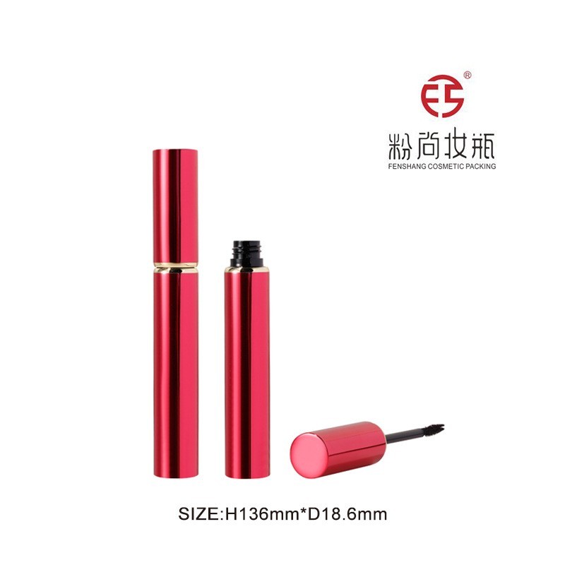 新款中国红加重睫毛膏管包材染眉膏空管定制