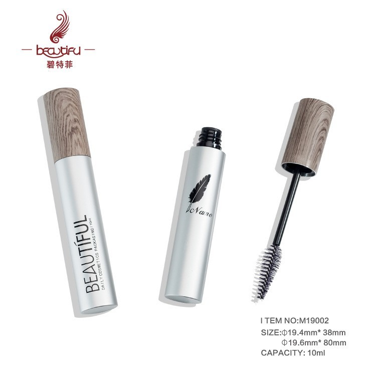 木纹水转印工艺铝管浓密卷翘纤长睫毛膏管12ml包材图2