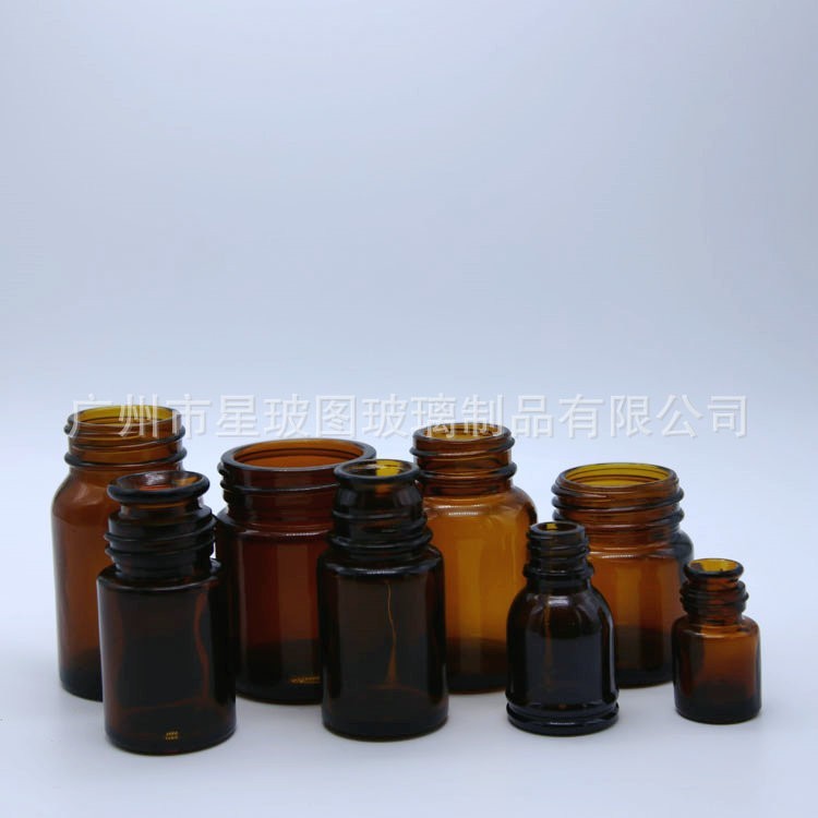 高硼硅小玻璃瓶螺口西林瓶医药瓶棕色瓶广口密封罐图2