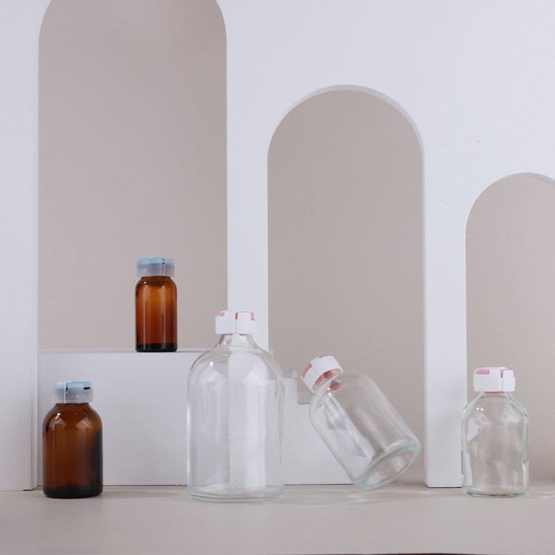 10-100ml透明医美西林瓶 茶色卡口模制瓶 玻尿酸原液瓶图3