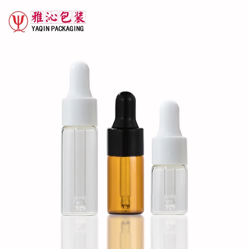 化妆品茶色透明滴管小样分装瓶 1ml2ml3ml5ml黑白光盖拉管瓶图2