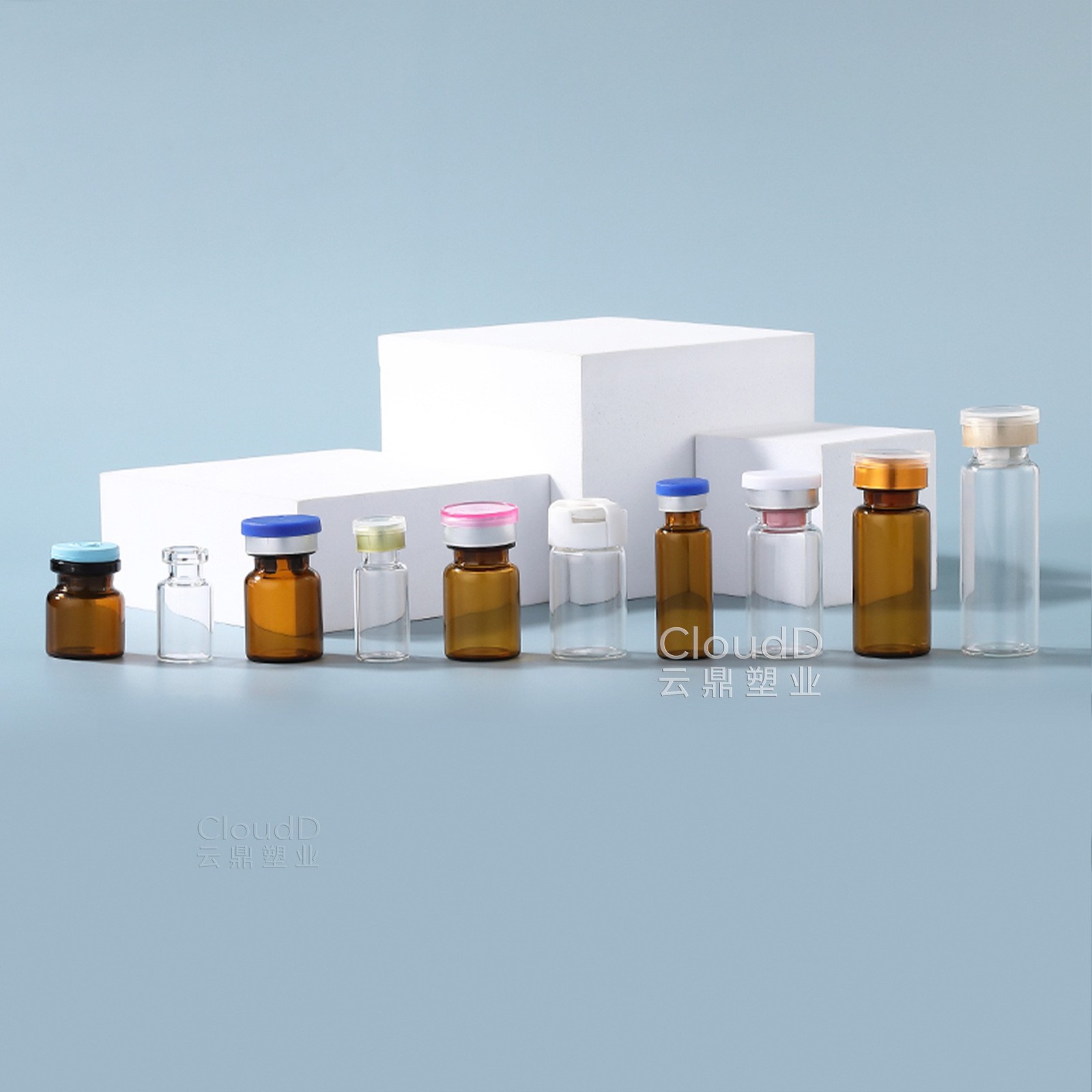 2-30ml 医美瓶 透明卡口瓶 茶色安瓶 西林瓶 可选喇叭图2