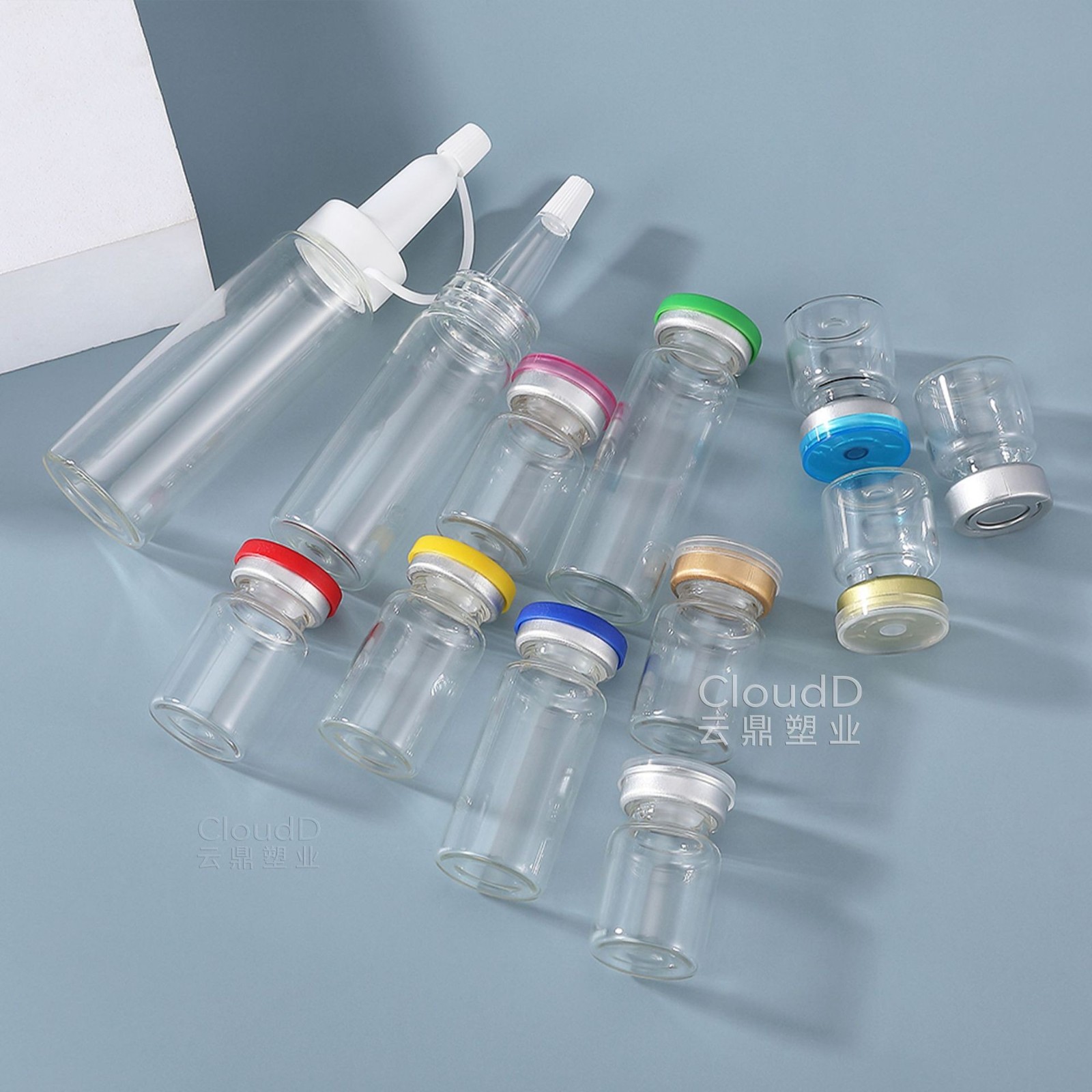 透明冻干粉瓶 3-30ml 冻粉安瓶 西林瓶 卡口瓶 原液玻璃瓶图2