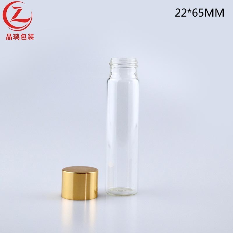 15ml试管玻璃瓶化妆品精华液面膜管制瓶螺口直圆药瓶图3