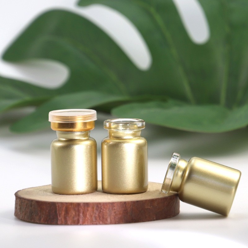 3ml冻干粉金色卡口瓶玻璃管制西林瓶化妆品精华一次性瓶图2