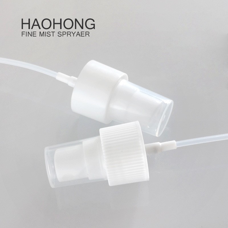 余姚28牙半罩白色喷雾头24/410PP免洗酒精消毒液喷雾香水喷头侧喷