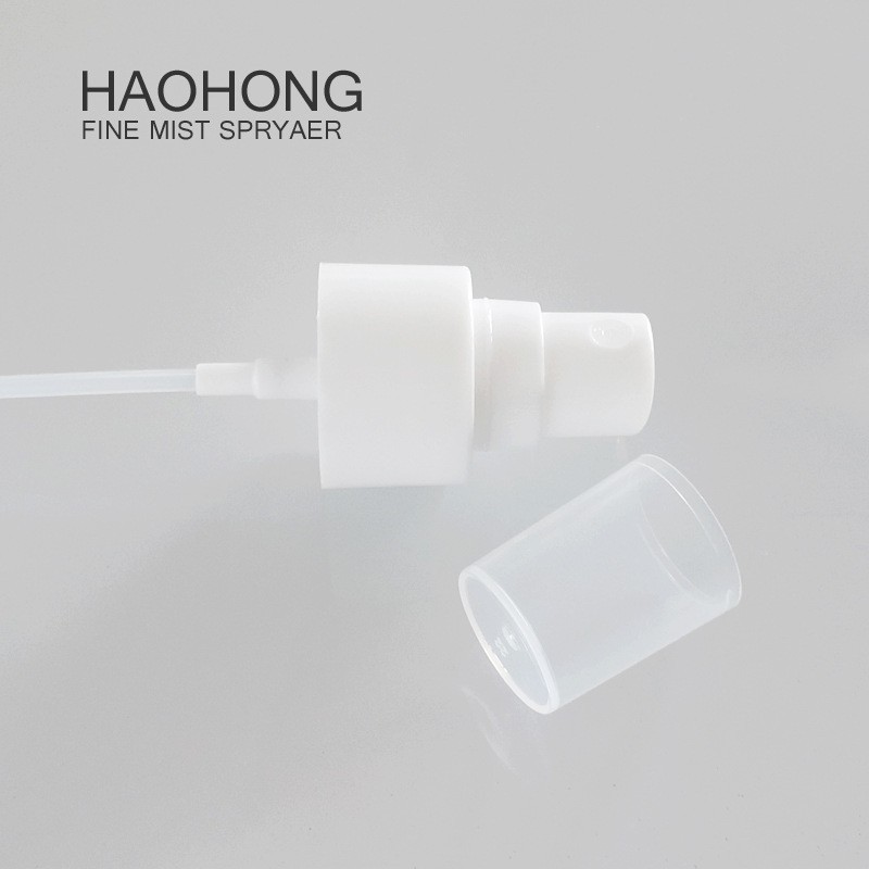 24牙香水喷头塑料喷雾头 按压喷头 透明白色光面条纹喷雾