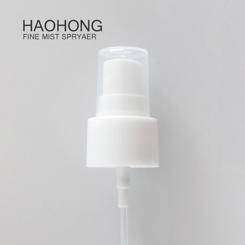 24牙香水喷头塑料喷雾头 按压喷头 透明白色光面条纹喷雾图2