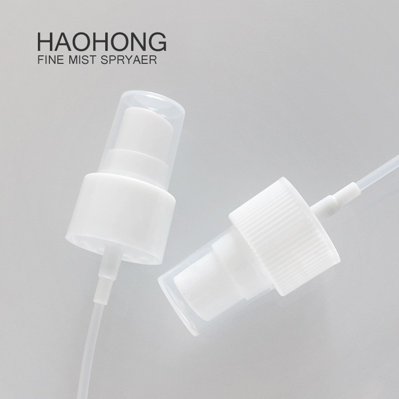 24牙香水喷头塑料喷雾头 按压喷头 透明白色光面条纹喷雾图4