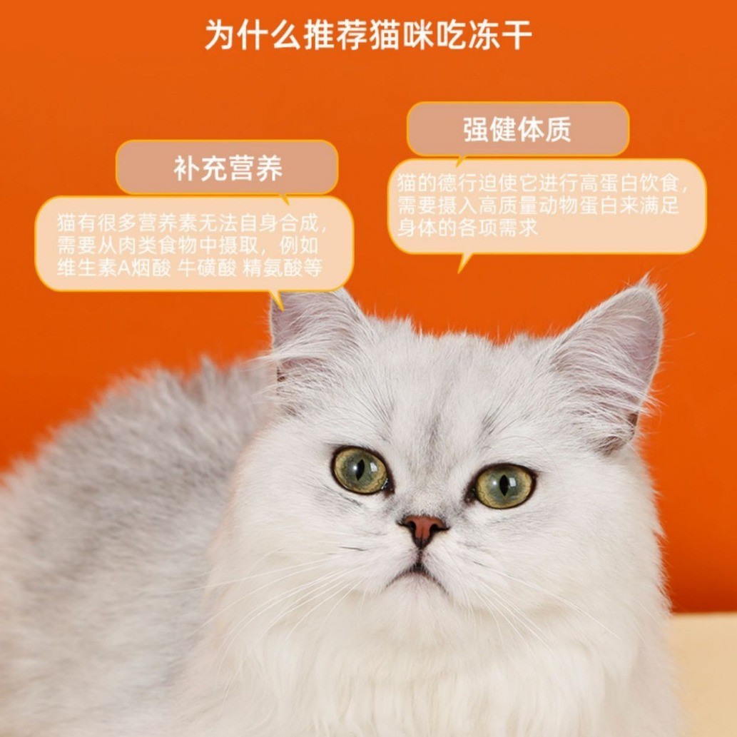 冻干鸡肉粒猫零食鸡胸肉鹌鹑蛋黄小鱼干增肥营养发腮条猫粮猫咪桶图5