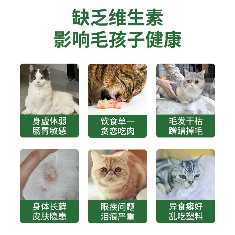 宠物复合维生素加工定制猫咪营养补充剂狗狗微量元素跨境专供图2