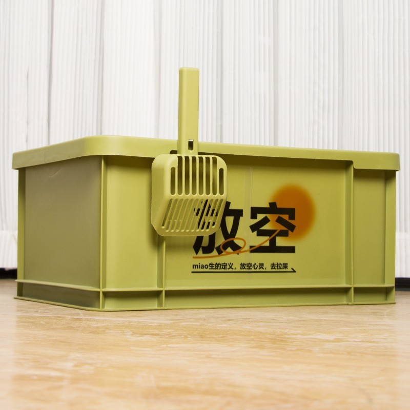 定制半封闭猫砂盆超大号防外溅加厚猫厕所宠物用品猫砂盆特大防臭图4