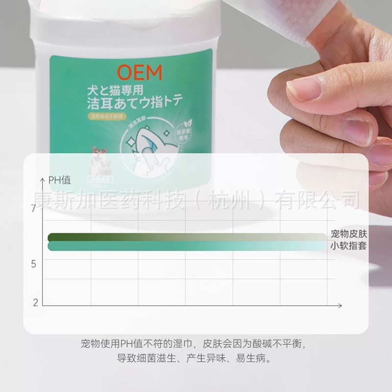 宠物耳朵清洁指套湿巾狗狗猫咪清洁液除耳螨洁耳用品OEM代工除螨图4