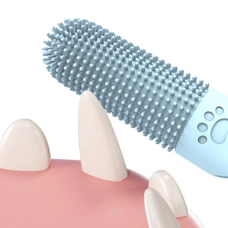 定制厂家360度柔软高品质硅胶手指刷牙刷宠物牙齿清洁图3