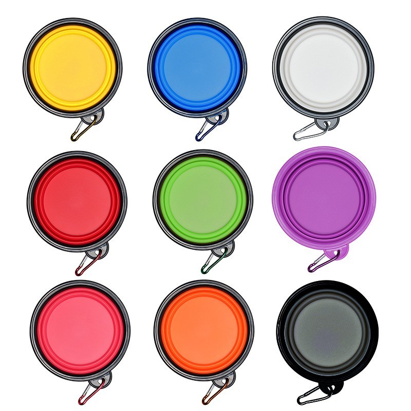 宠物折叠碗耐高低温宠物碗饮水餐盆便捷折叠碗硅胶食盆喂食器定制图5