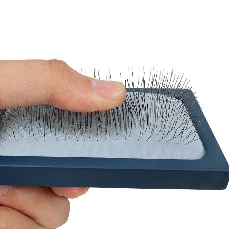 定制宠物美容师梳子 长毛犬梳子钢针刷泰迪用针梳 狗狗蓬毛拉毛梳图2