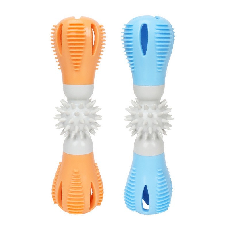 定制狗狗啃咬漏食玩具 宠物哑铃磨牙洁齿玩具自嗨解闷咬不烂玩具