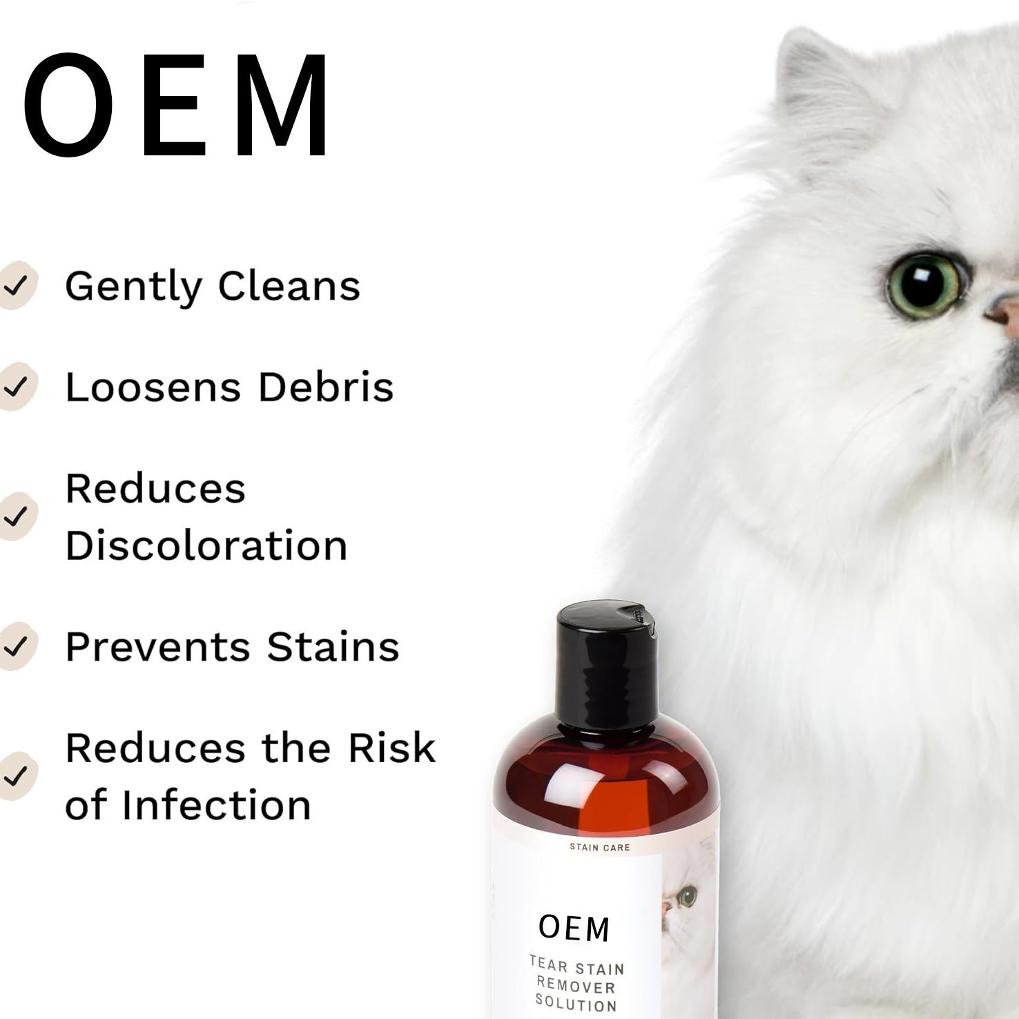贴牌定制猫咪狗狗泪痕清洁护理液比熊去泪痕黄胡子除臭泪痕清洁图2
