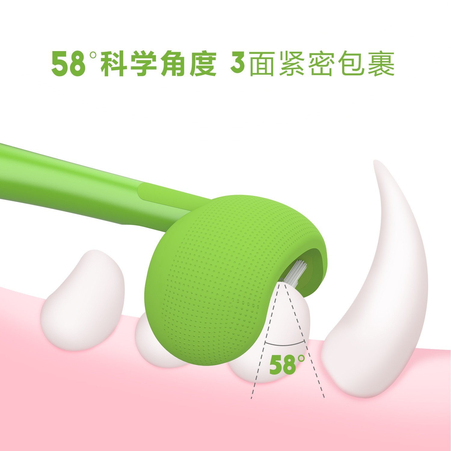 宠物牙刷猫咪狗狗三头洁牙3D立体U型三面全包裹刷牙口腔清洁用品图3