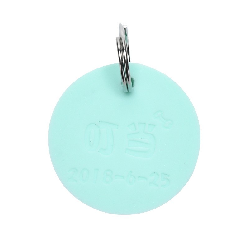 定制宠物吊牌双面镭雕刻字硅胶环保材质项圈挂饰硅胶狗牌猫咪挂牌图5