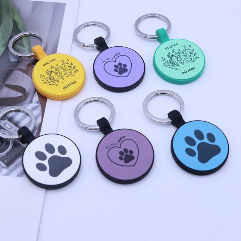 跨境专供硅胶狗牌宠物防丢牌镭雕logo二维码狗吊牌猫牌亚马逊热卖图4