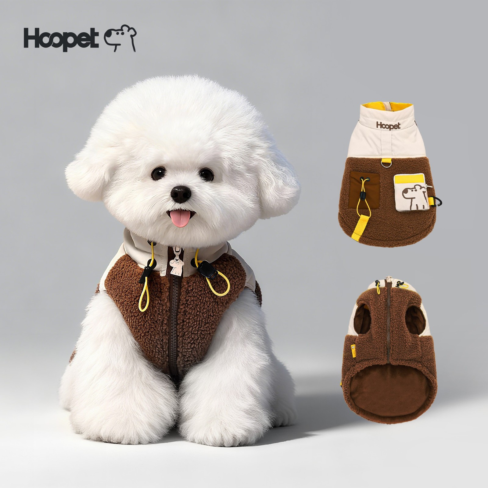 狗狗衣服冬装比熊柯基泰迪小狗冬季保暖加绒马甲小型犬牵引