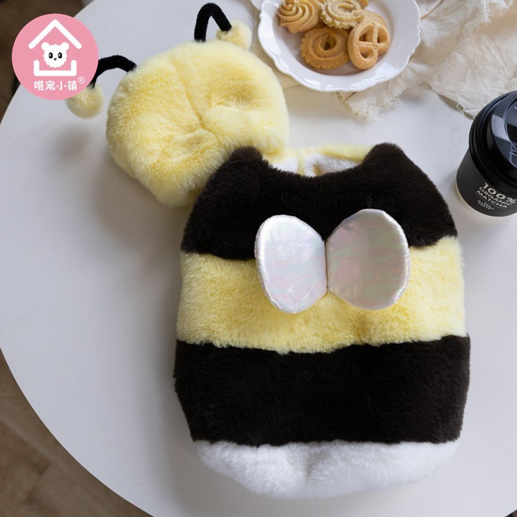 中小型可爱秋冬毛绒蜜蜂出片变身装猫狗服装服饰泰迪厂家图5