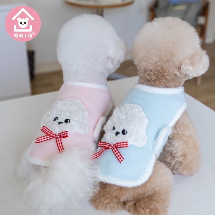 秋冬毛绒马甲宠物衣服猫狗服装宠物服饰泰迪厂家