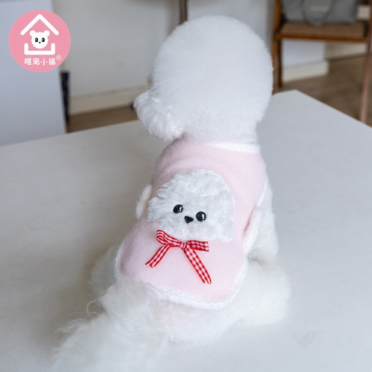 秋冬毛绒马甲宠物衣服猫狗服装宠物服饰泰迪厂家图2