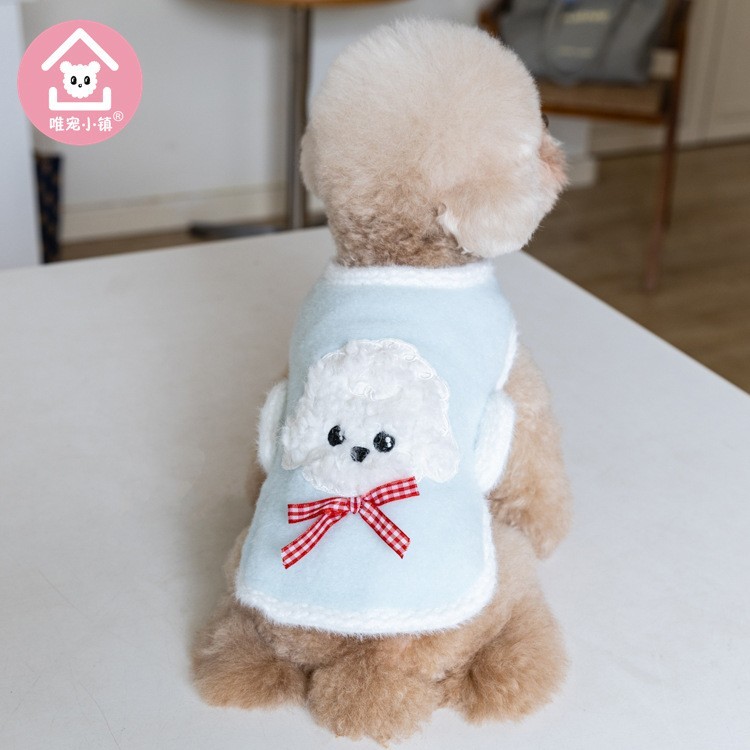 秋冬毛绒马甲宠物衣服猫狗服装宠物服饰泰迪厂家图3