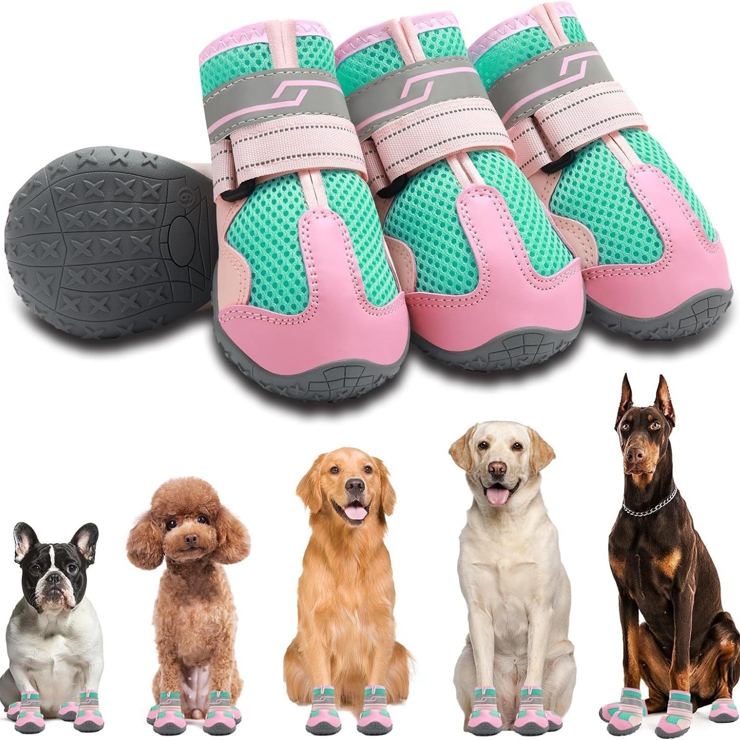 新款宠物舒适网鞋西高地比熊鞋工厂狗狗鞋子甩不掉夏季透气四季款图4