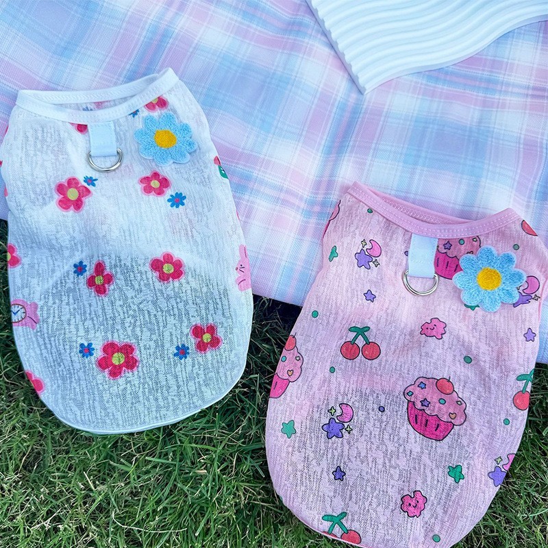 宠物夏季服装透气网纱狗狗背心裙子猫咪薄款裙子衣服小清新服饰图2