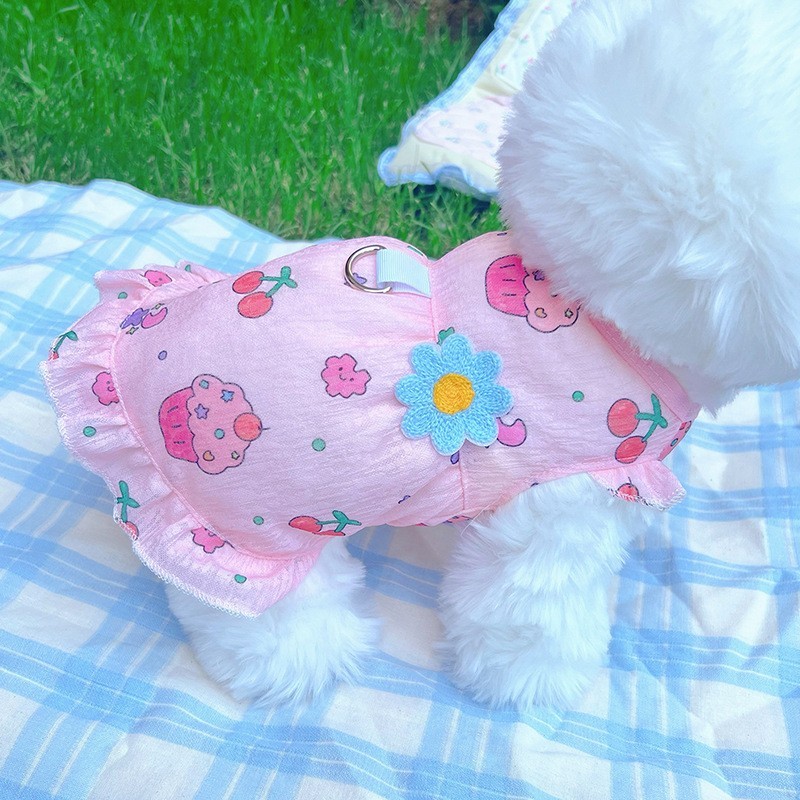 宠物夏季服装透气网纱狗狗背心裙子猫咪薄款裙子衣服小清新服饰图4