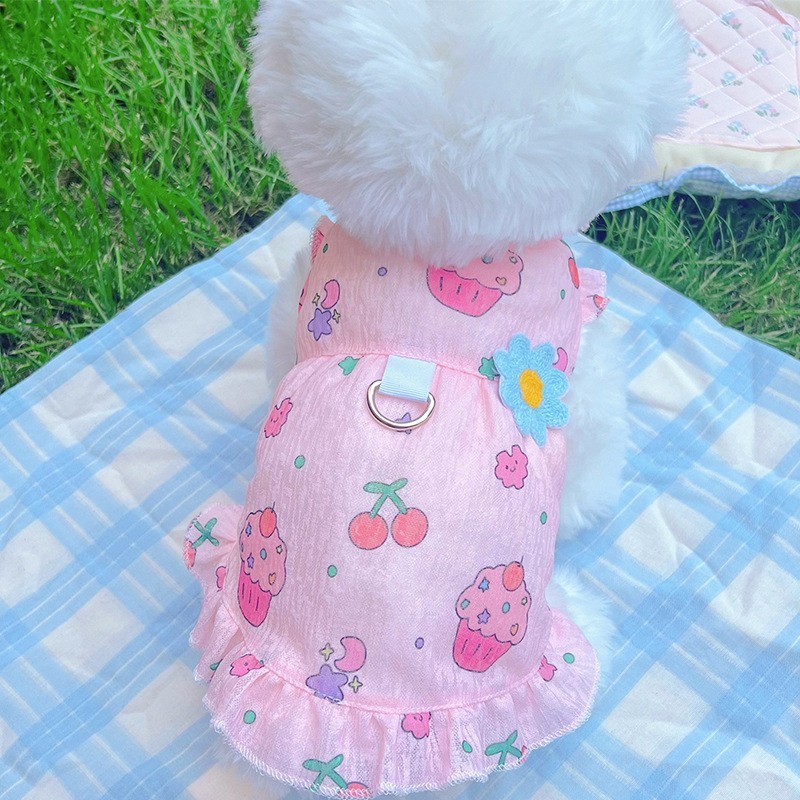 宠物夏季服装透气网纱狗狗背心裙子猫咪薄款裙子衣服小清新服饰图3