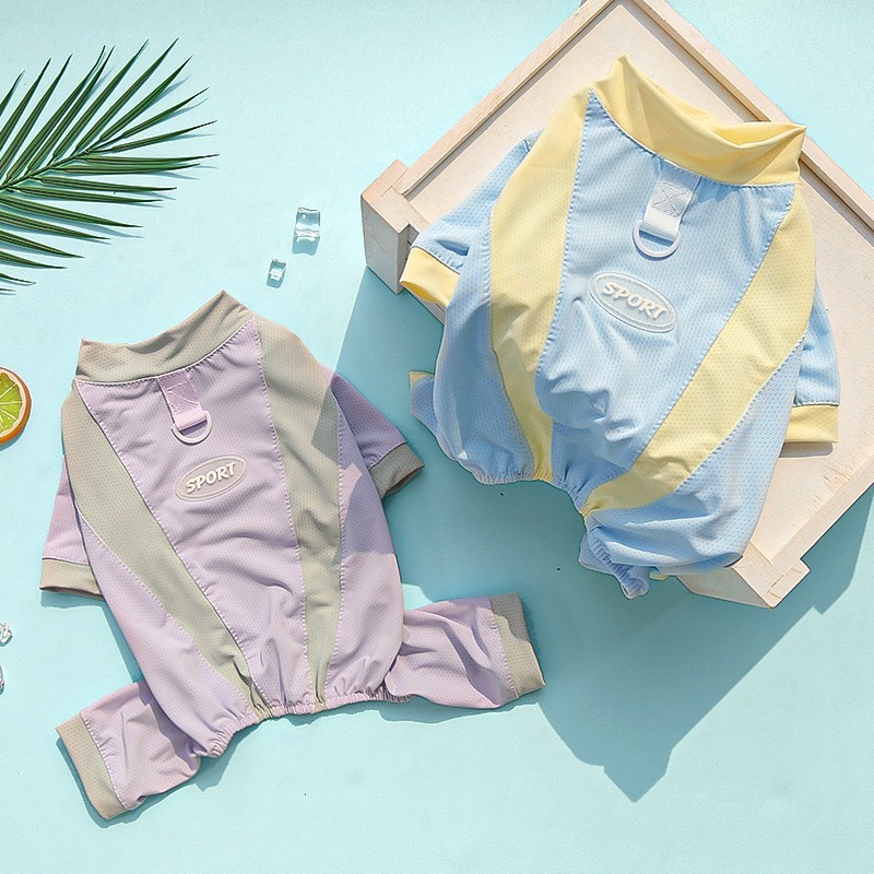 宠物服装夏季网眼透气户外防晒狗狗衣服猫咪服装凉爽冰丝四脚衣服图2