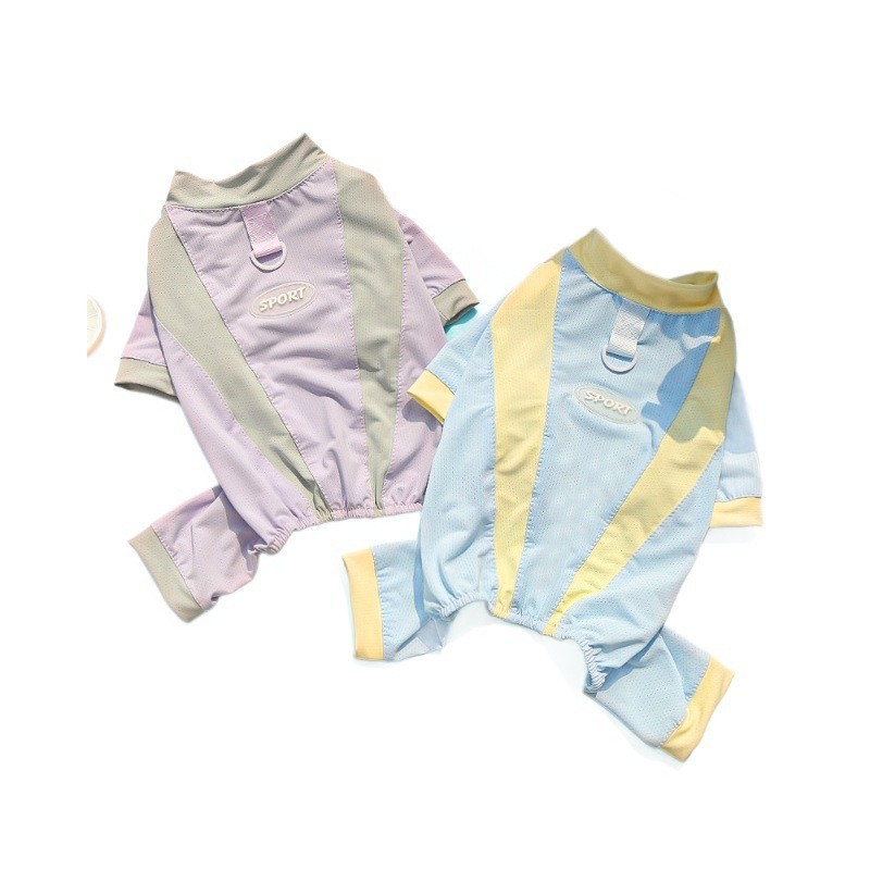 宠物服装夏季网眼透气户外防晒狗狗衣服猫咪服装凉爽冰丝四脚衣服图5