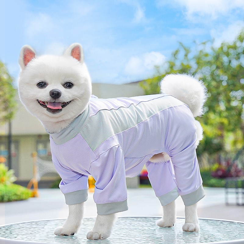 宠物服装夏季网眼透气户外防晒狗狗衣服猫咪服装凉爽冰丝四脚衣服图4