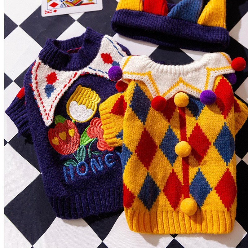 秋冬季保暖猫咪毛衣成猫幼猫针织毛线泰迪比熊小狗狗毛球宠物衣服