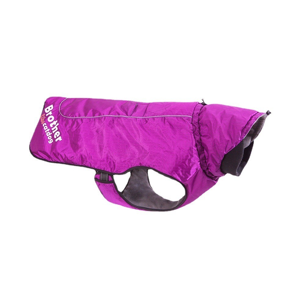 定制宠物衣服logo纯色狗狗披风涤纶防泼水冲锋衣宠物保暖狗外套图3