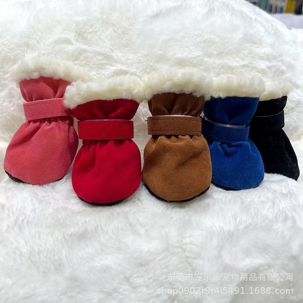 宠物狗狗冬季加绒加厚软底脚套不掉防滑鞋子狗狗鞋子图4