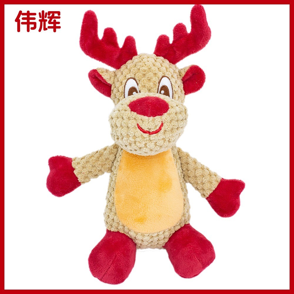 圣诞麋鹿合集吱吱叫宠物毛绒玩具套装外贸跨境狗狗玩具图4