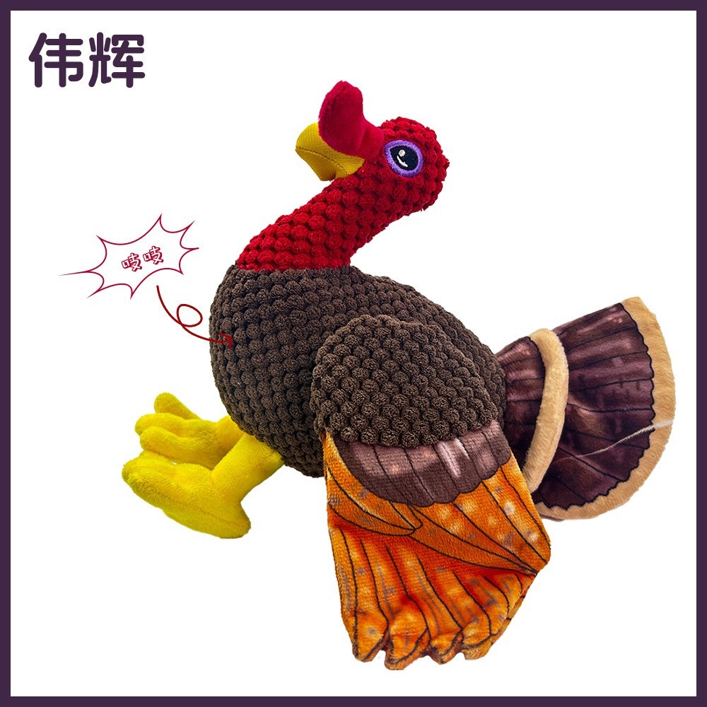 感恩节火鸡吱吱叫宠物玩具咬不坏玩具外贸厂家宠物玩具图2