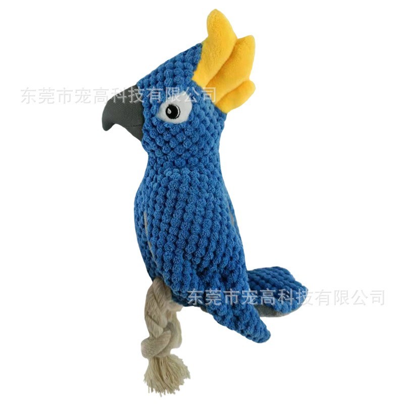 宠物毛绒发声各种鸟造型棉绳磨牙清洁啃咬狗玩具图3