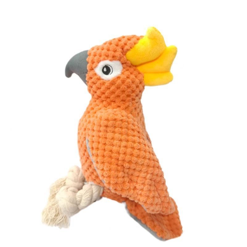 宠物毛绒发声各种鸟造型棉绳磨牙清洁啃咬狗玩具