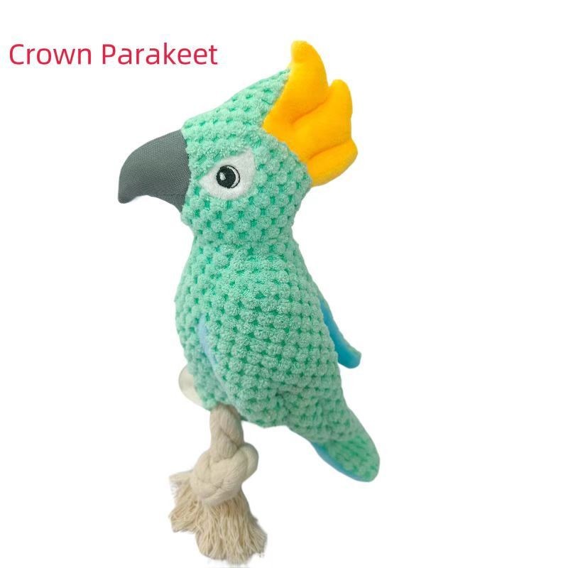 宠物毛绒发声各种鸟造型棉绳磨牙清洁啃咬狗玩具图5