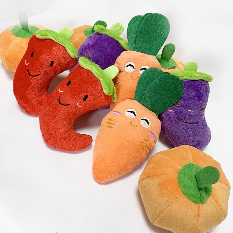 狗狗发声毛绒疏菜玩具训练嗅闻益智耐咬宠物玩具用品图3