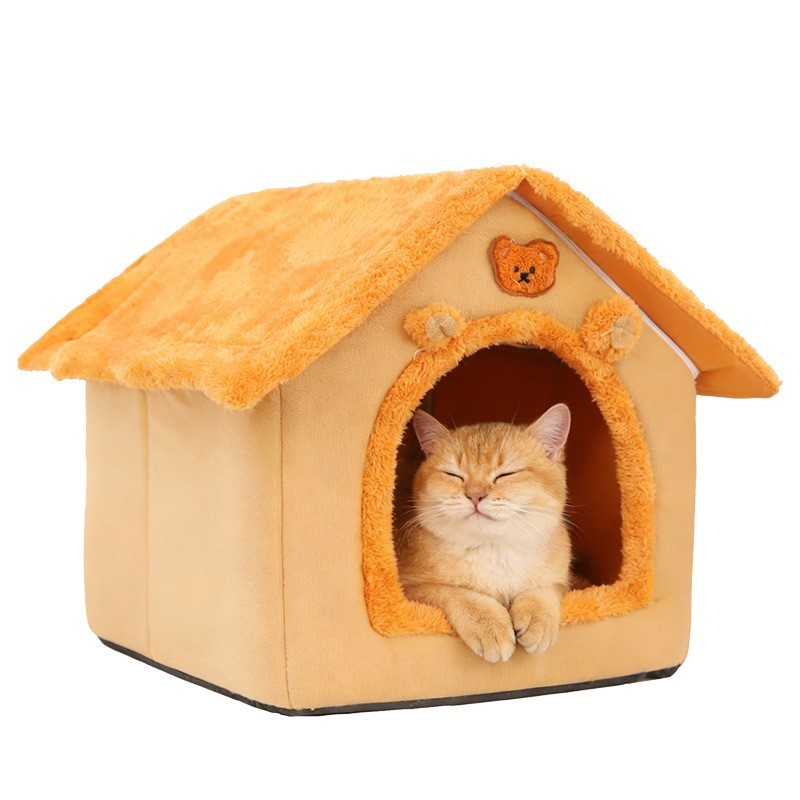 猫窝冬季保暖封闭式四季通用可拆洗猫咪睡觉房子小狗狗窝宠物用品图5