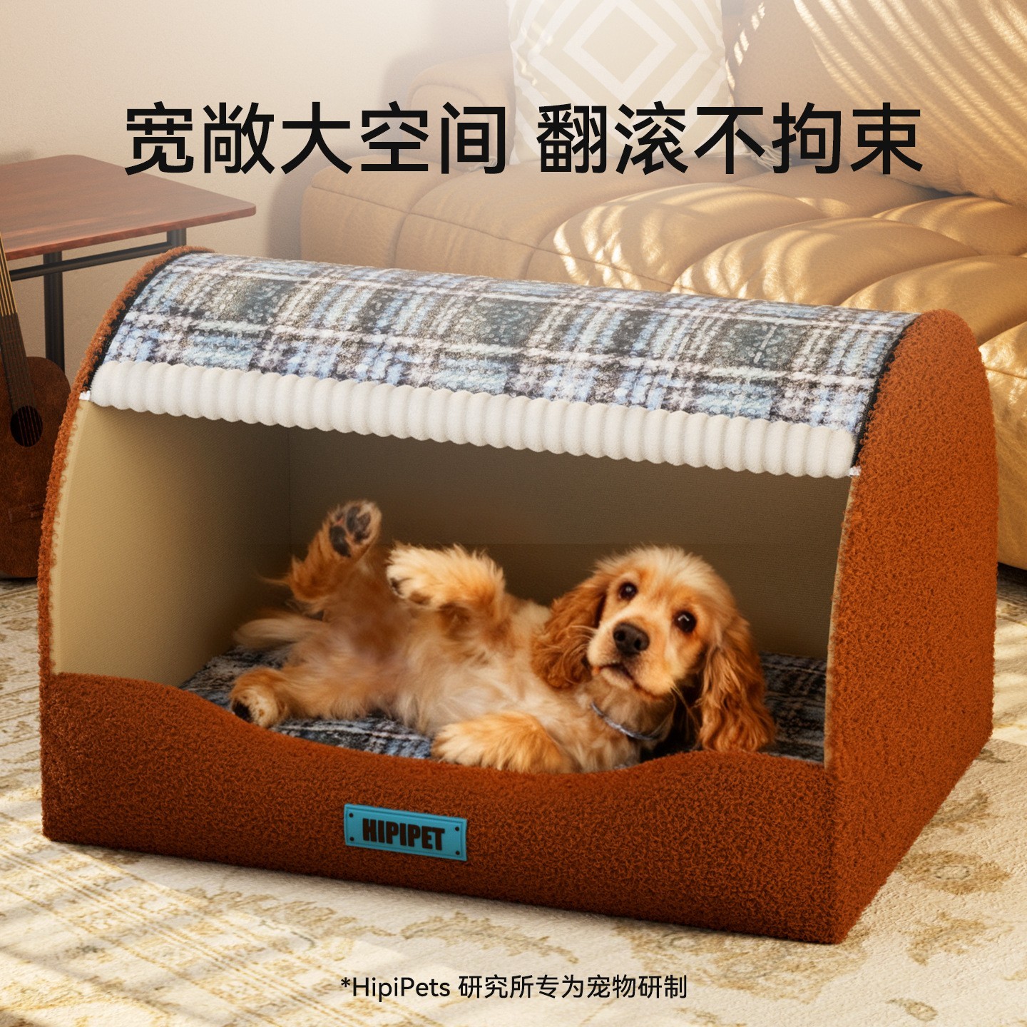 狗窝狗床冬季加厚半封闭式中大型犬金毛大狗狗保暖猫咪睡窝宠物窝图2